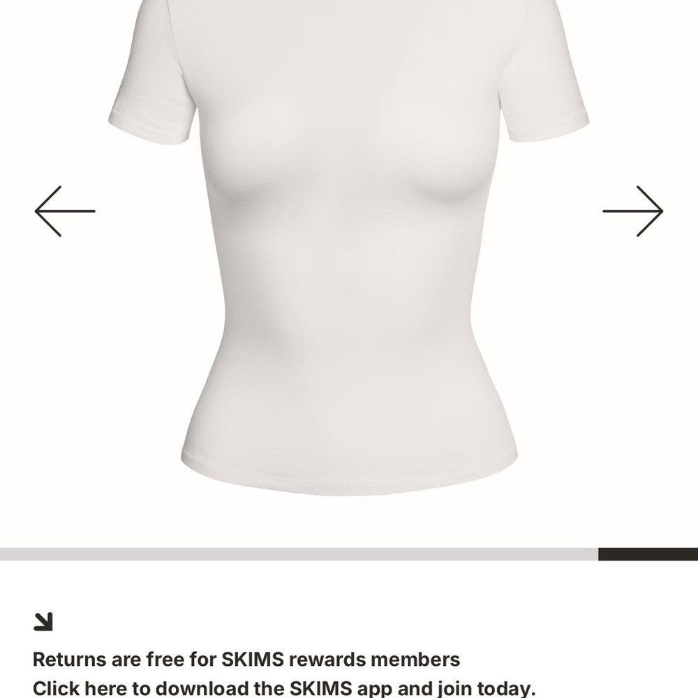 SKIMS Classic White Short Sleeve Tee